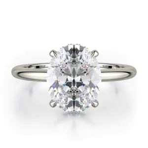 0.11ctw Oval-Cut Diamond Solitaire