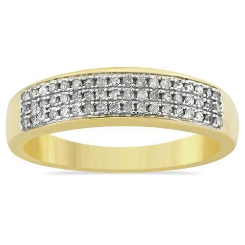 10K Yellow Gold Diamond Wedding Band Set 1.06 Ctw