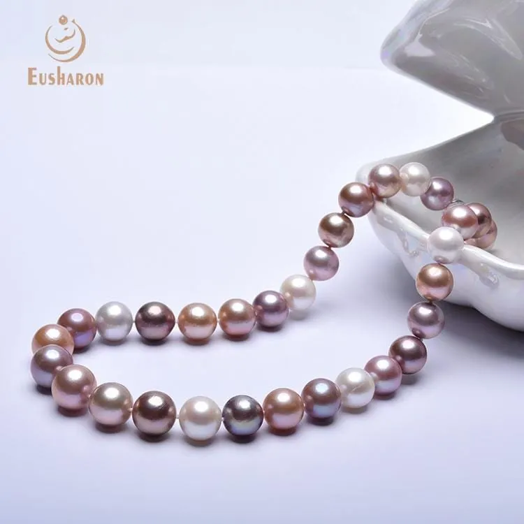 12-14mm AAA- Mixed Color Edison Pearl Necklace