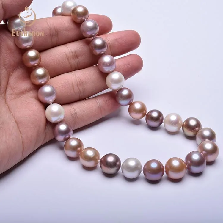 12-14mm AAA- Mixed Color Edison Pearl Necklace