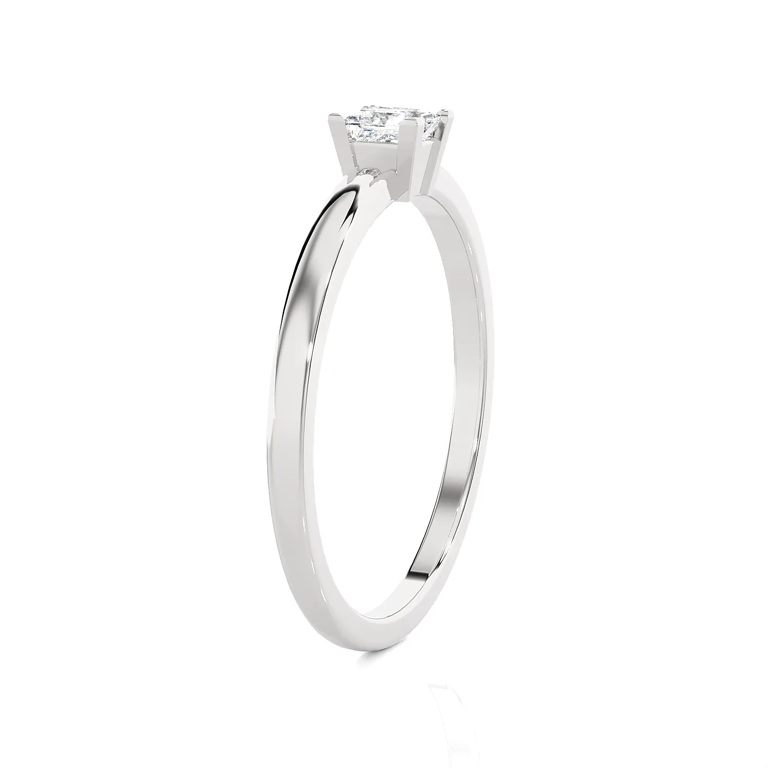 1/4 ctw Princess-Cut Lab Grown Diamond Solitaire Engagement Ring