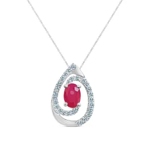 14KW 29DIA(S/C) 0.17CT, TRENDY PEAR SHAPE PENDANT  121PB3445ARD