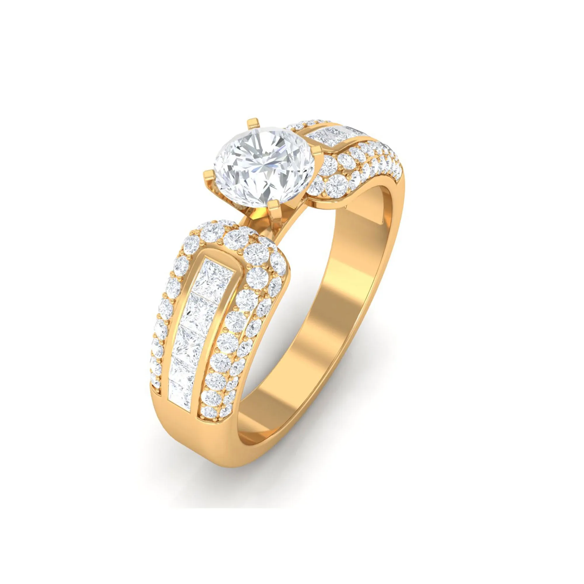 1.75 CT Cubic Zircon Statement Engagement Ring