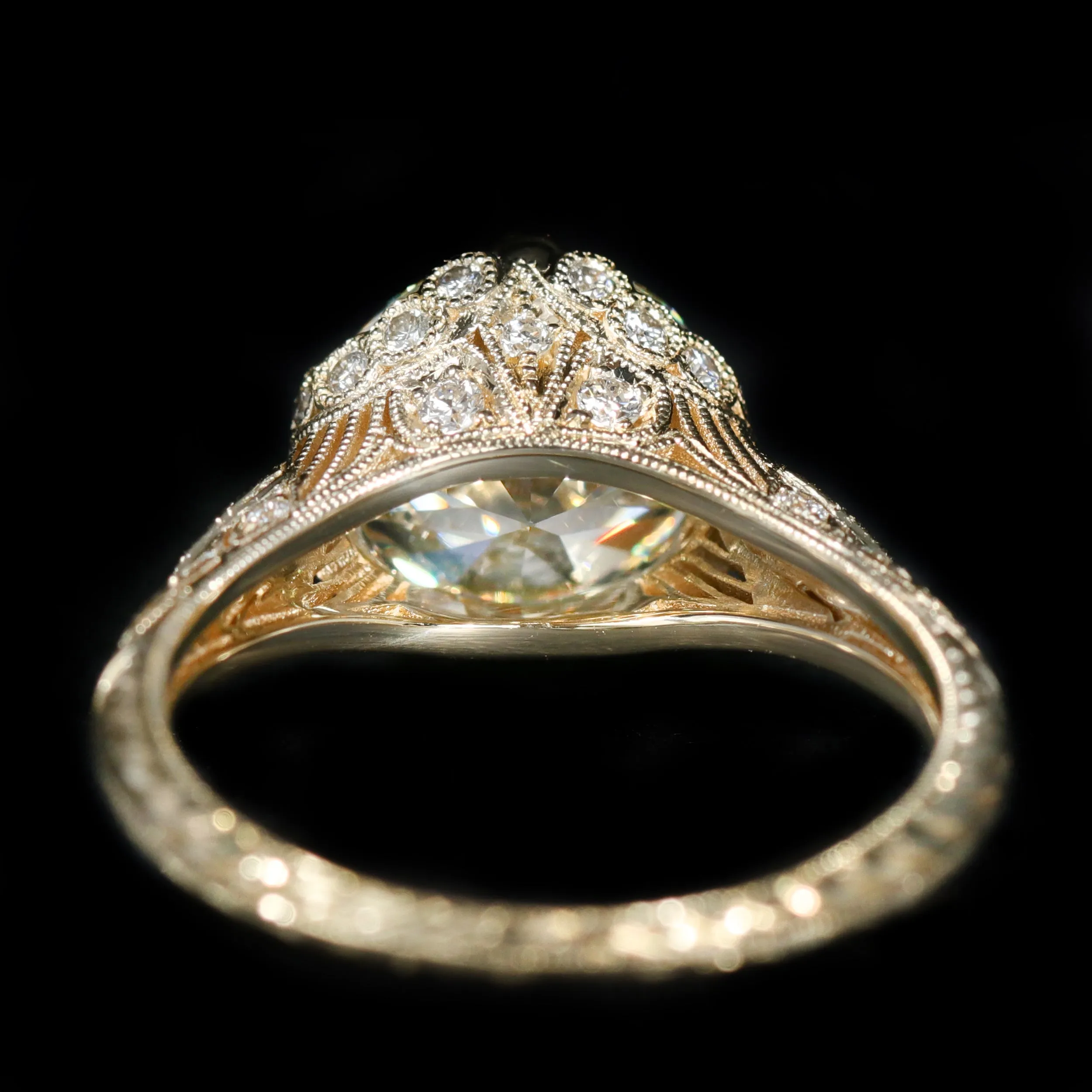 18K Yellow Gold GIA 3.01 Carat Diamond Engagement Ring