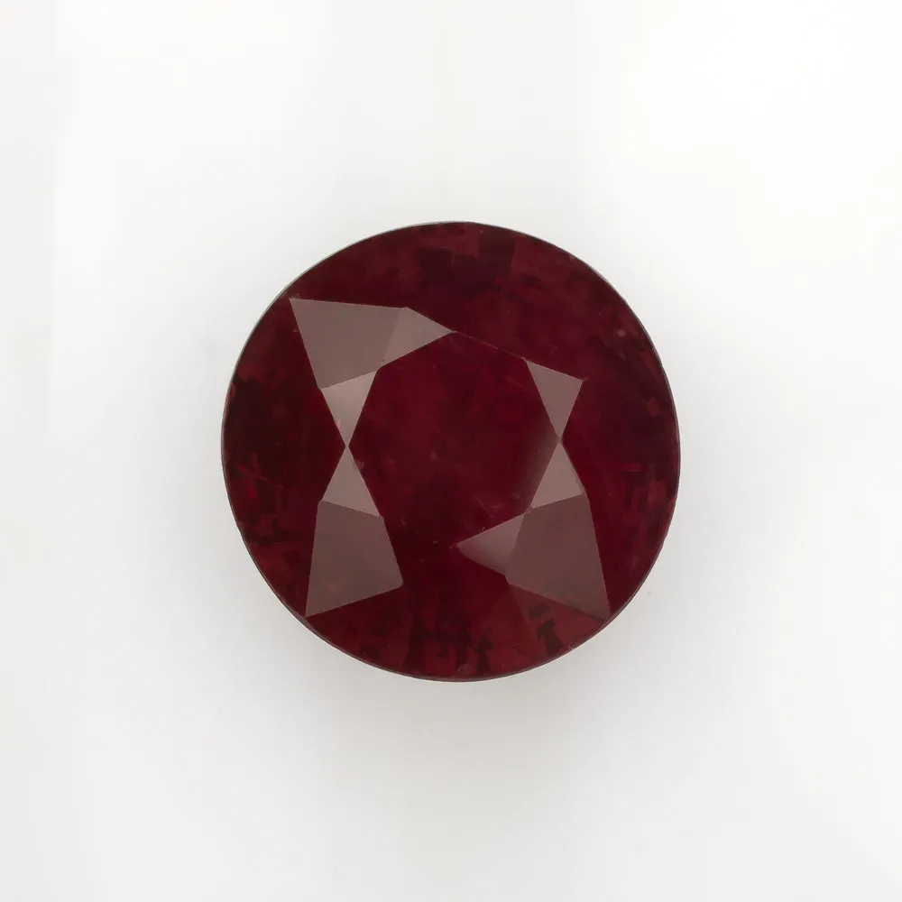 3.5 CARAT GIA CERTIFIED ROUND CUT RUBY RICH RED LOOSE NATURAL GEMSTONE 3.5ct