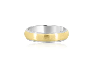 5mm 14k Yellow & White Gold Band