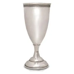 925 Sterling Silver Filigree Kiddush Goblet / Cup 6 1/3" Hand Made in Israel by NADAV