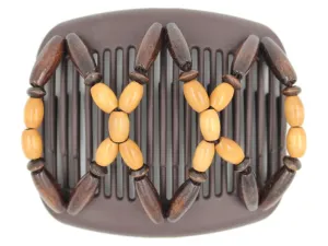 African Butterfly Hair Comb - Beada Brown 172