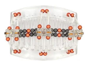 African Butterfly Thick Hair Comb - Flowers Clear 74