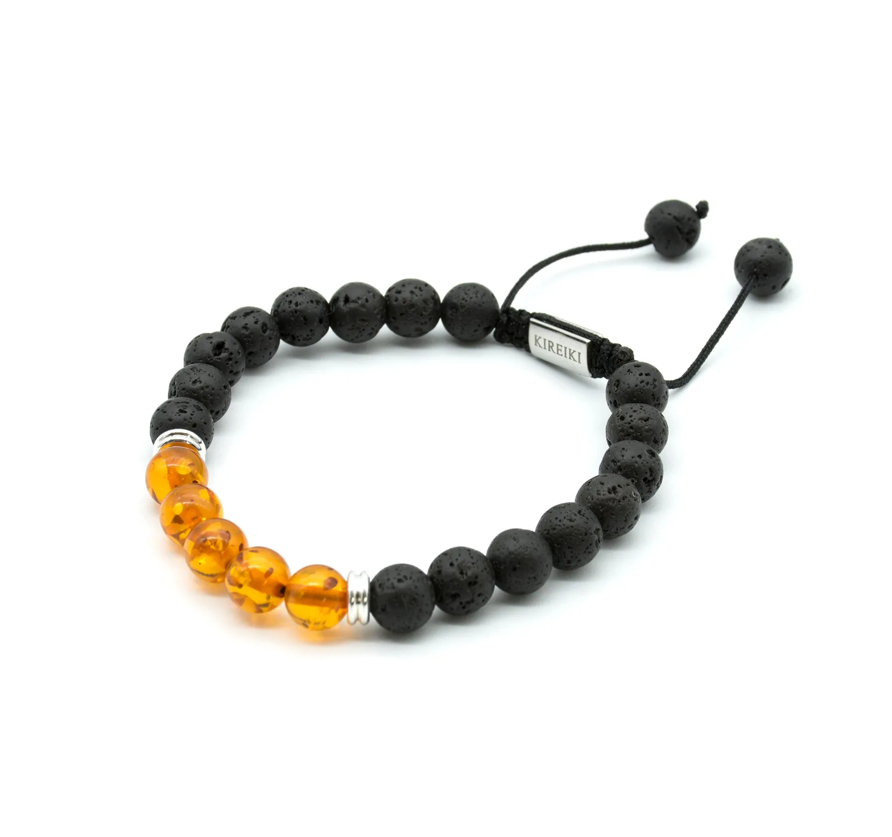 Amber (Sacral) Lava Gemstone Bracelet