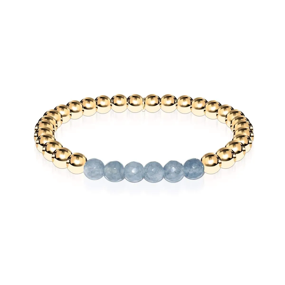 Appealing | 18k Gold | Faceted Grey Jade | Gemstone Expression Bracelet