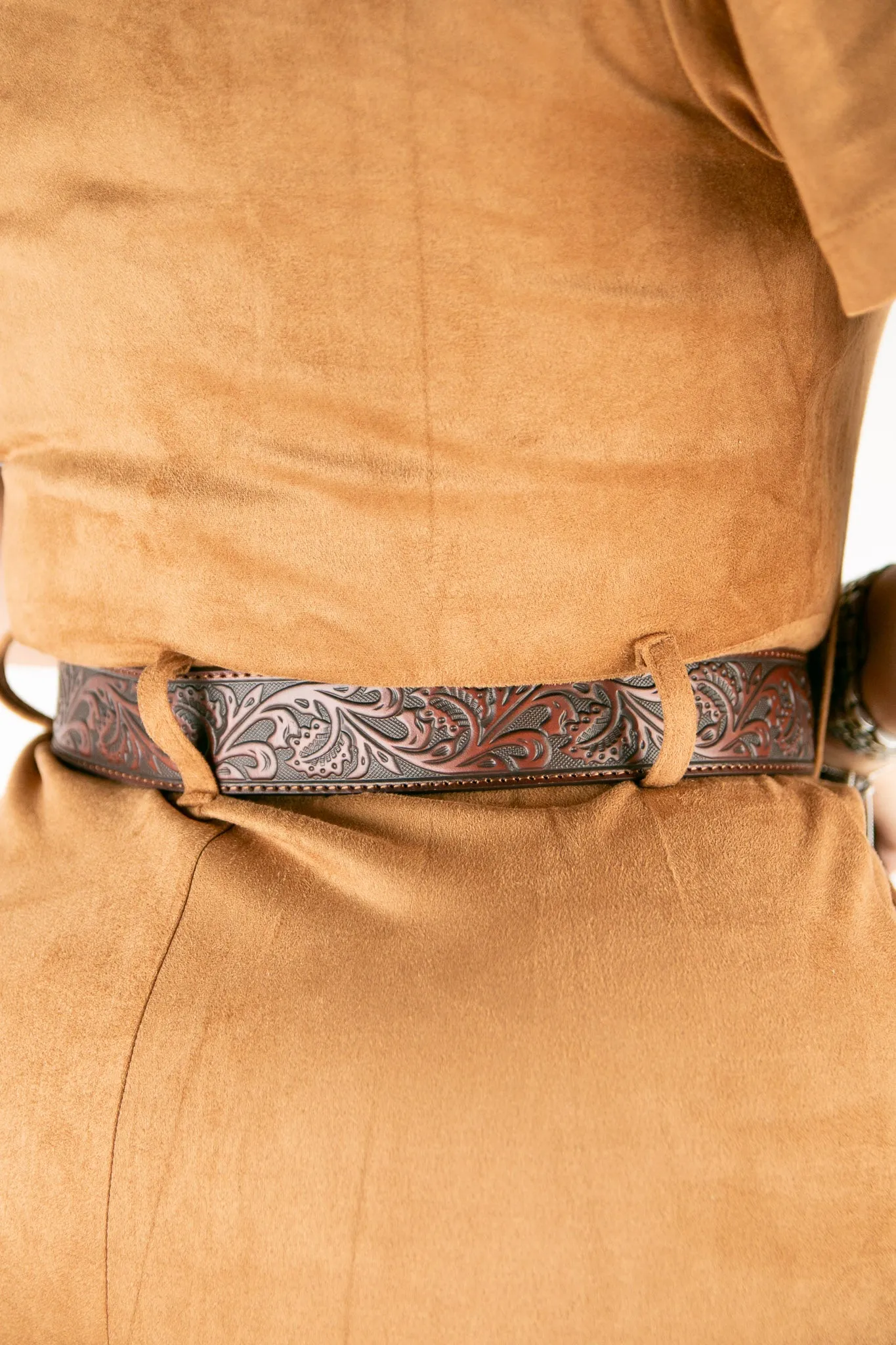 Ariat Women's Tooled Rhinestone Cowgirl Belt