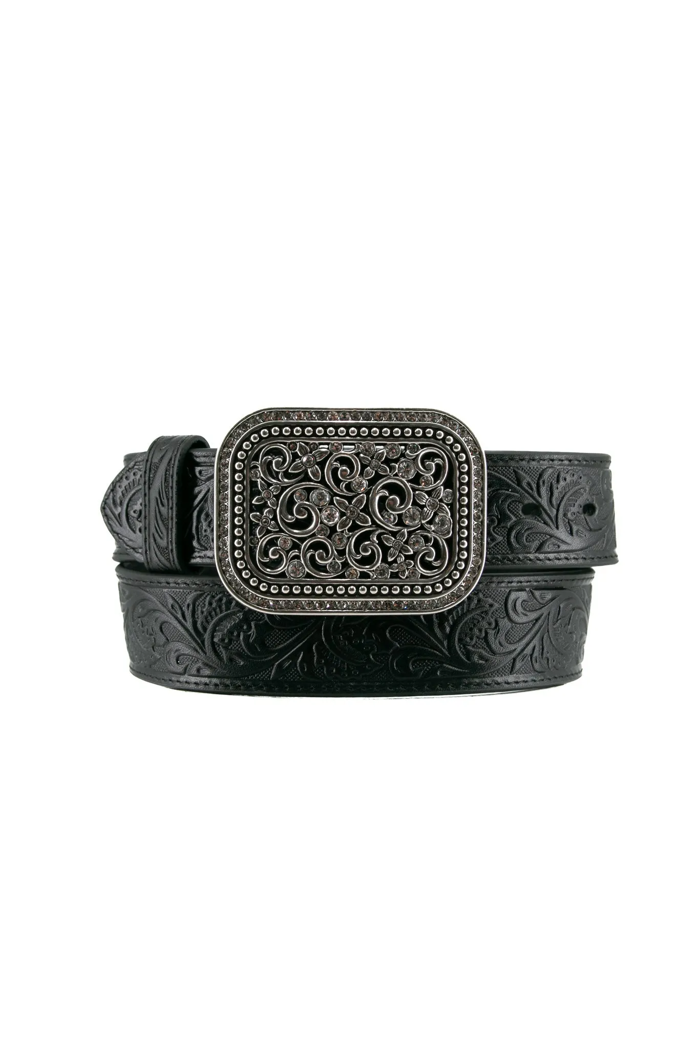 Ariat Women's Tooled Rhinestone Cowgirl Belt