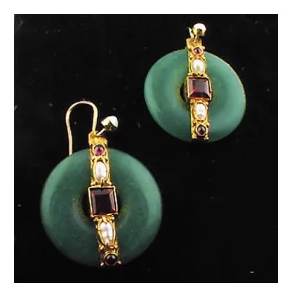 Aventurine Wheel Earrings