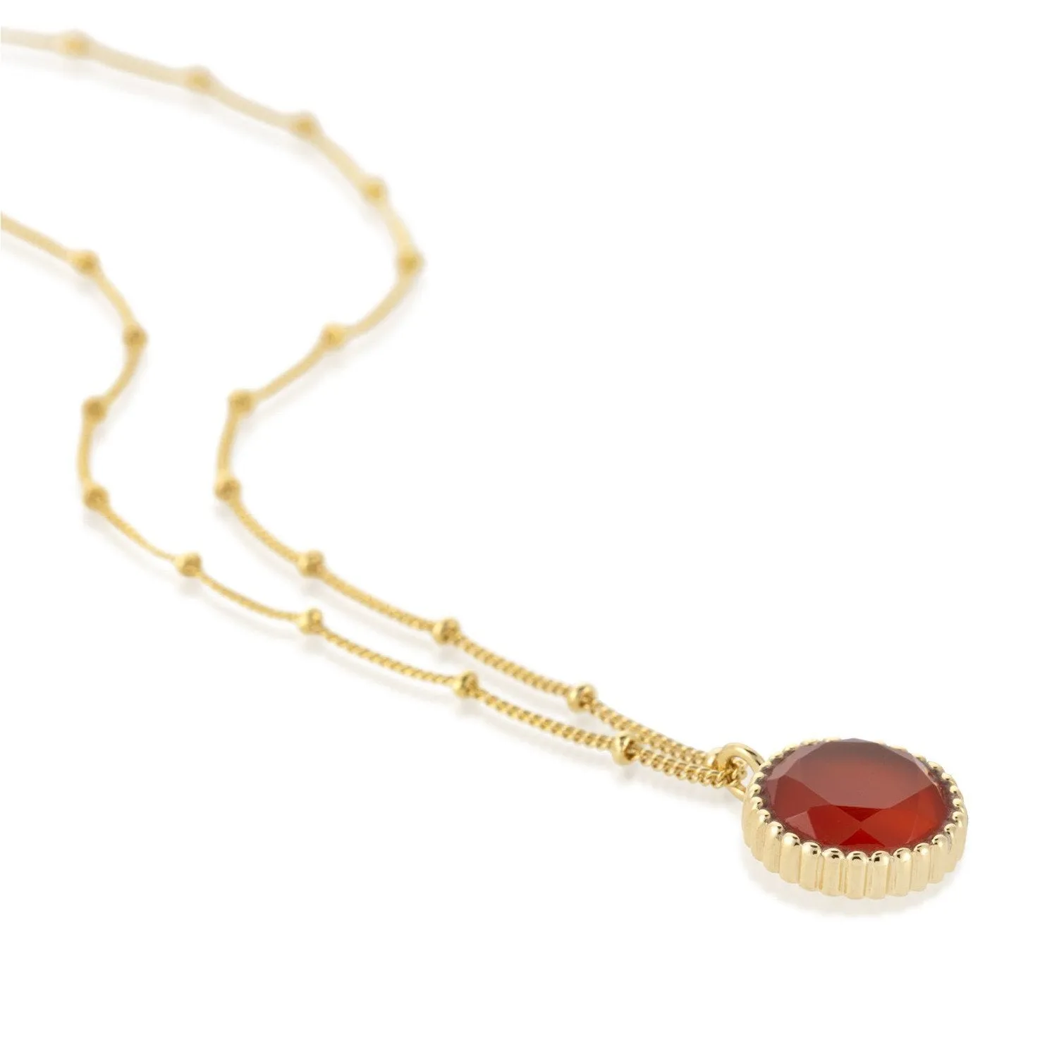 Barcelona July Carnelian Birthstone Necklace