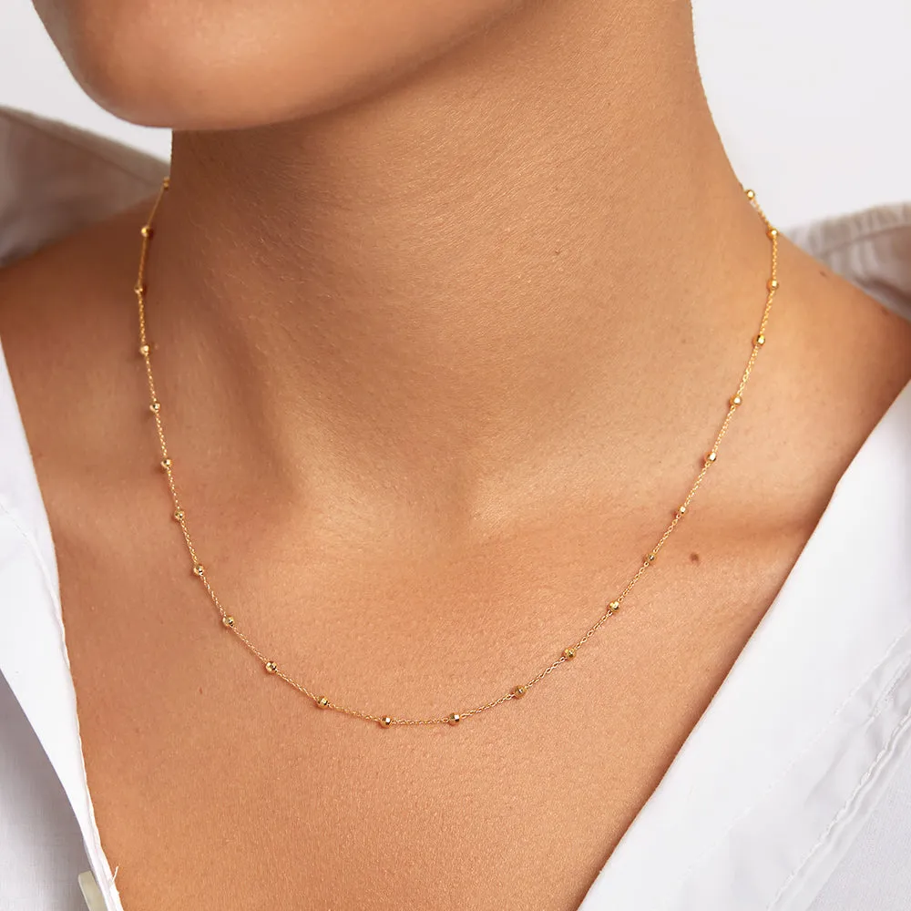 Bauble Chain Necklace in Gold