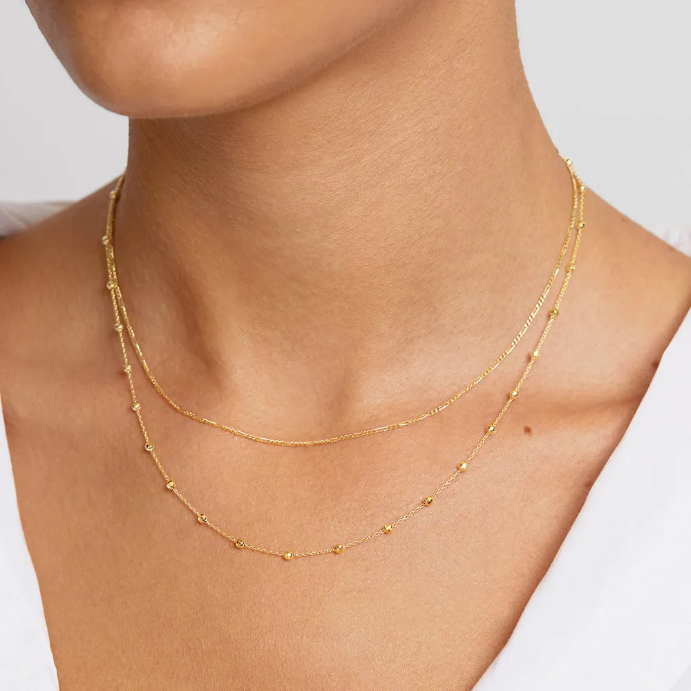 Bauble Chain Necklace in Gold