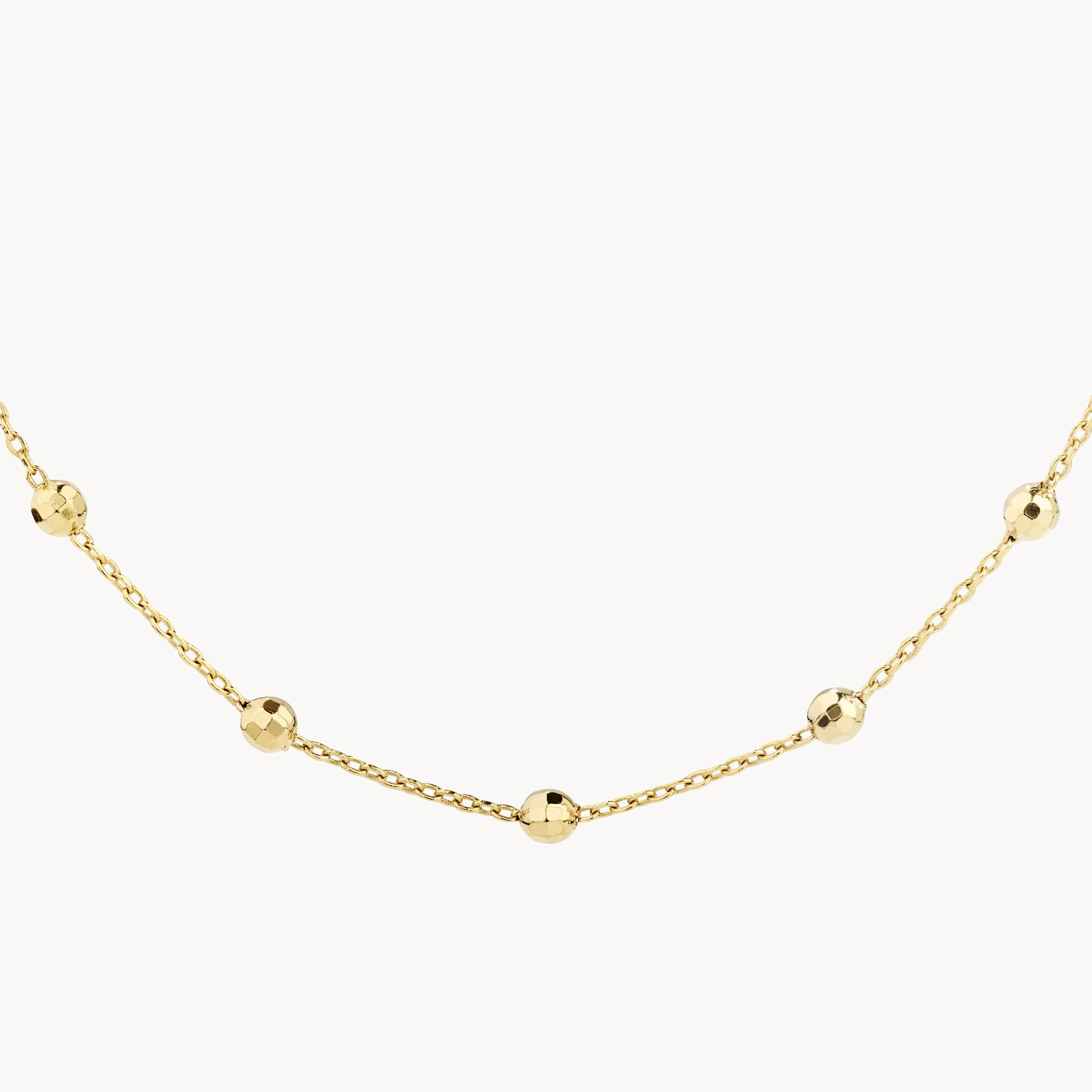 Bauble Chain Necklace in Gold