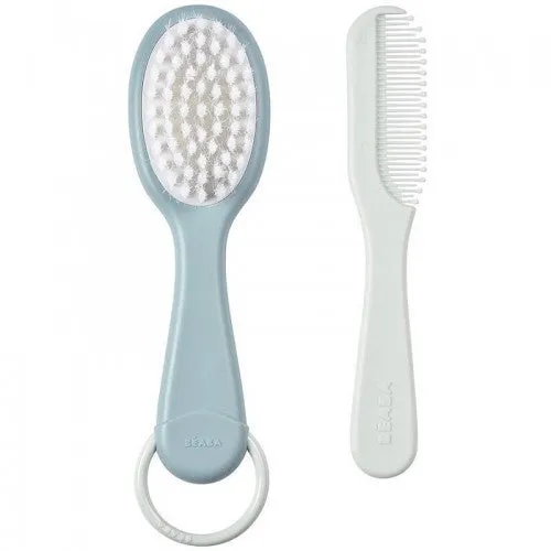 Beaba Baby Brush And Comb - Green Blue