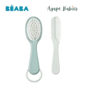 Beaba Baby Brush And Comb - Green Blue