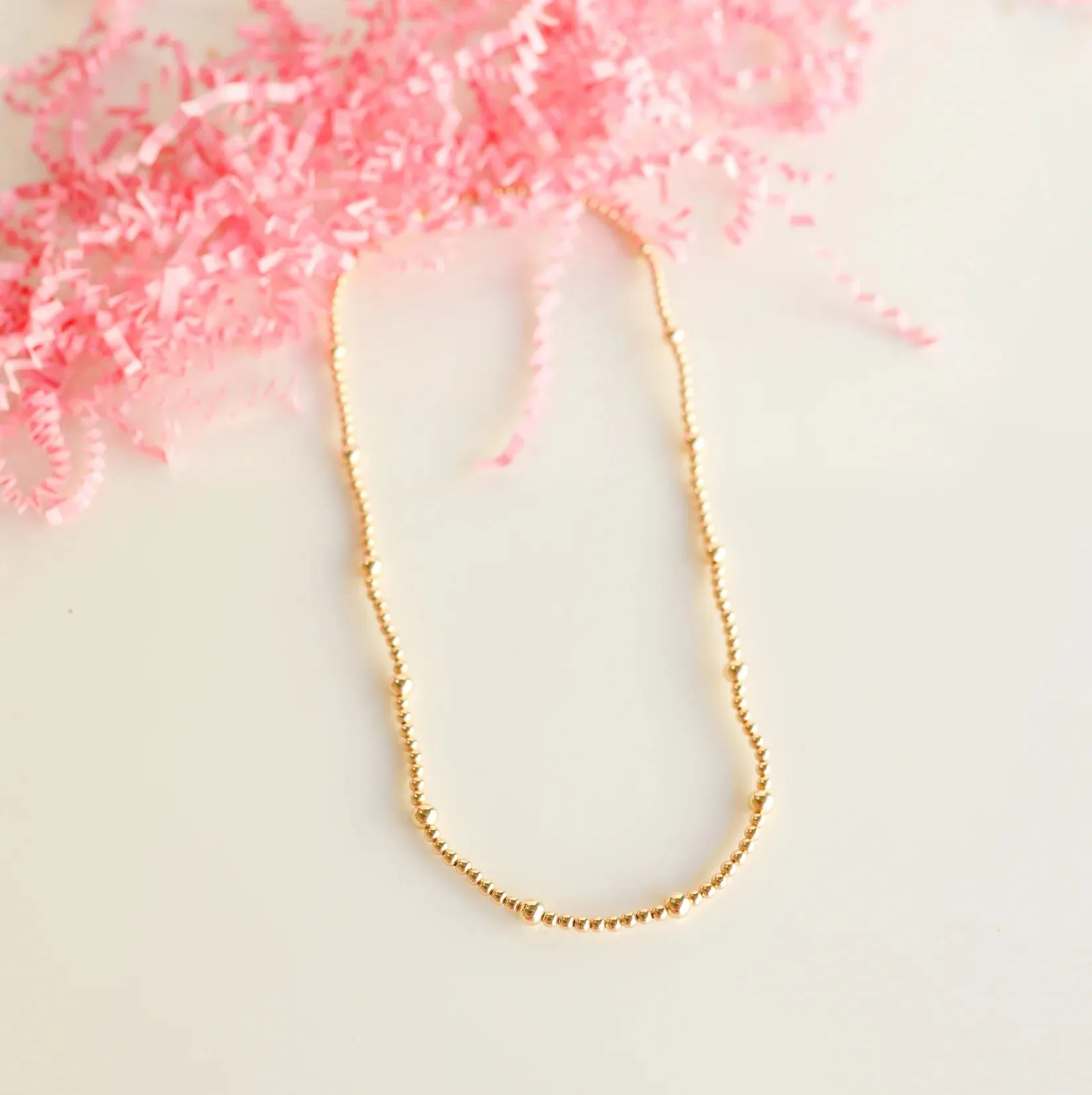 Beaded Blondes | Olive Gold Beaded Necklace