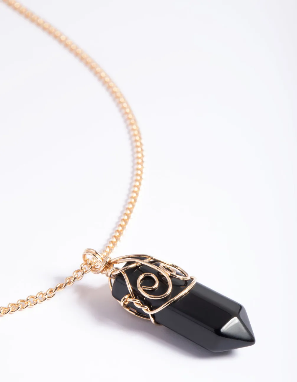 Black Onyx Shard Necklace