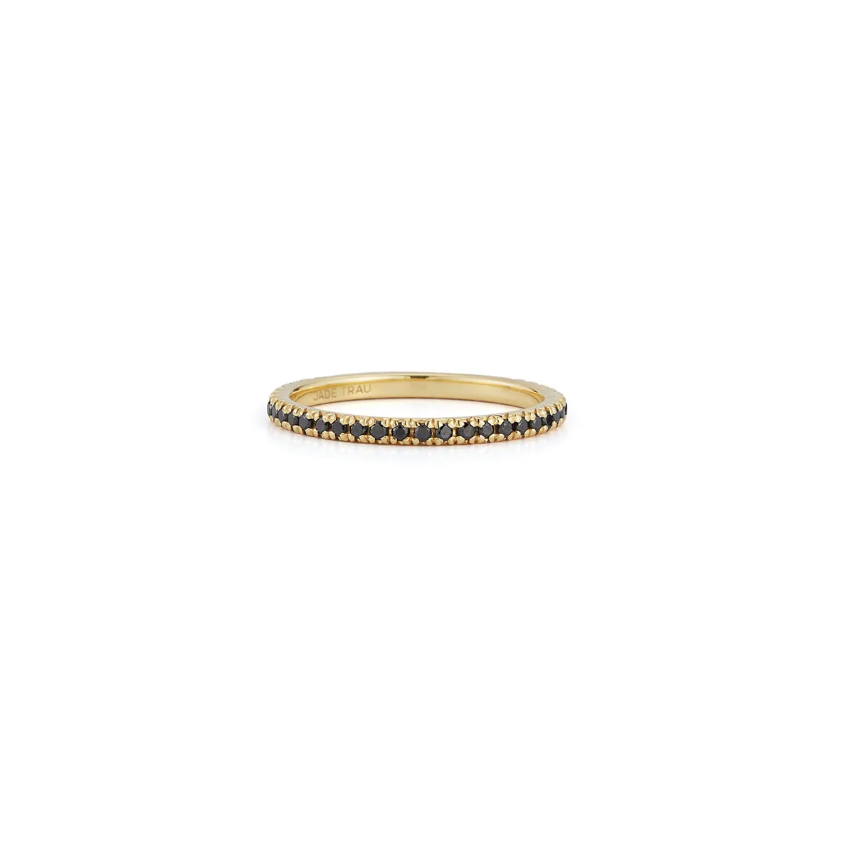 Black Pave Diamond Stacking Band