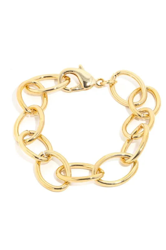 Brynlynn Link Chain Bracelet (Gold)