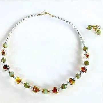 Buttermilk: 19" Glass Beaded Necklace