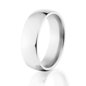 Cobalt Chrome Wedding Ring: 7mm Wedding Band