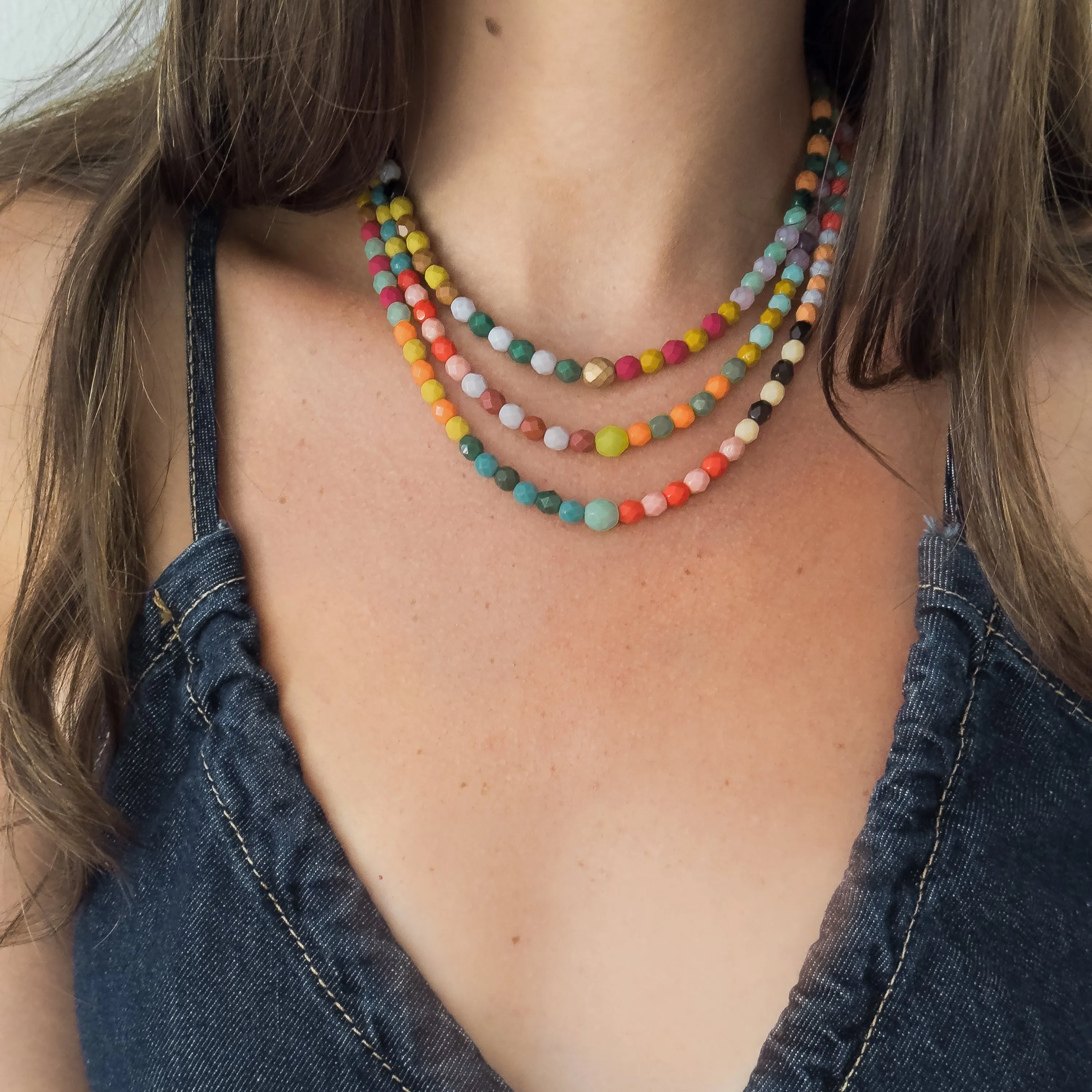 Colorful Beaded Necklace with Tassel