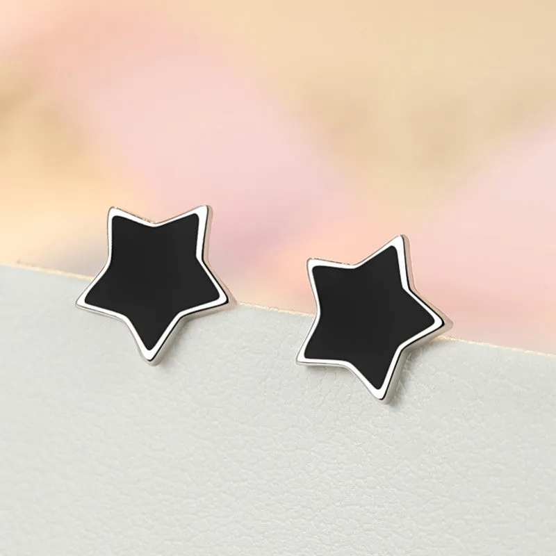 Cute Hollow Five-pointed Star Earrings