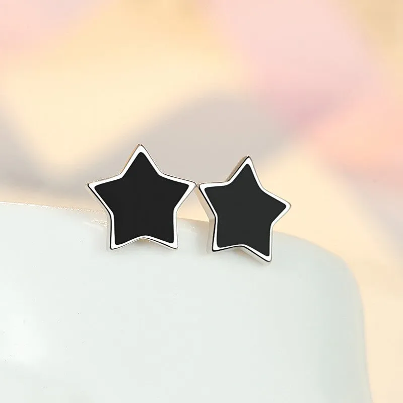 Cute Hollow Five-pointed Star Earrings