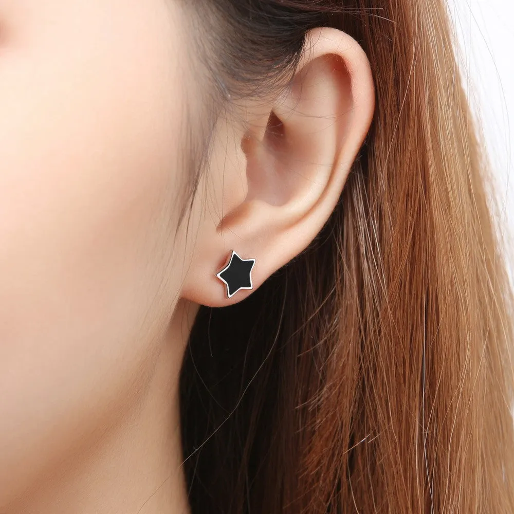 Cute Hollow Five-pointed Star Earrings