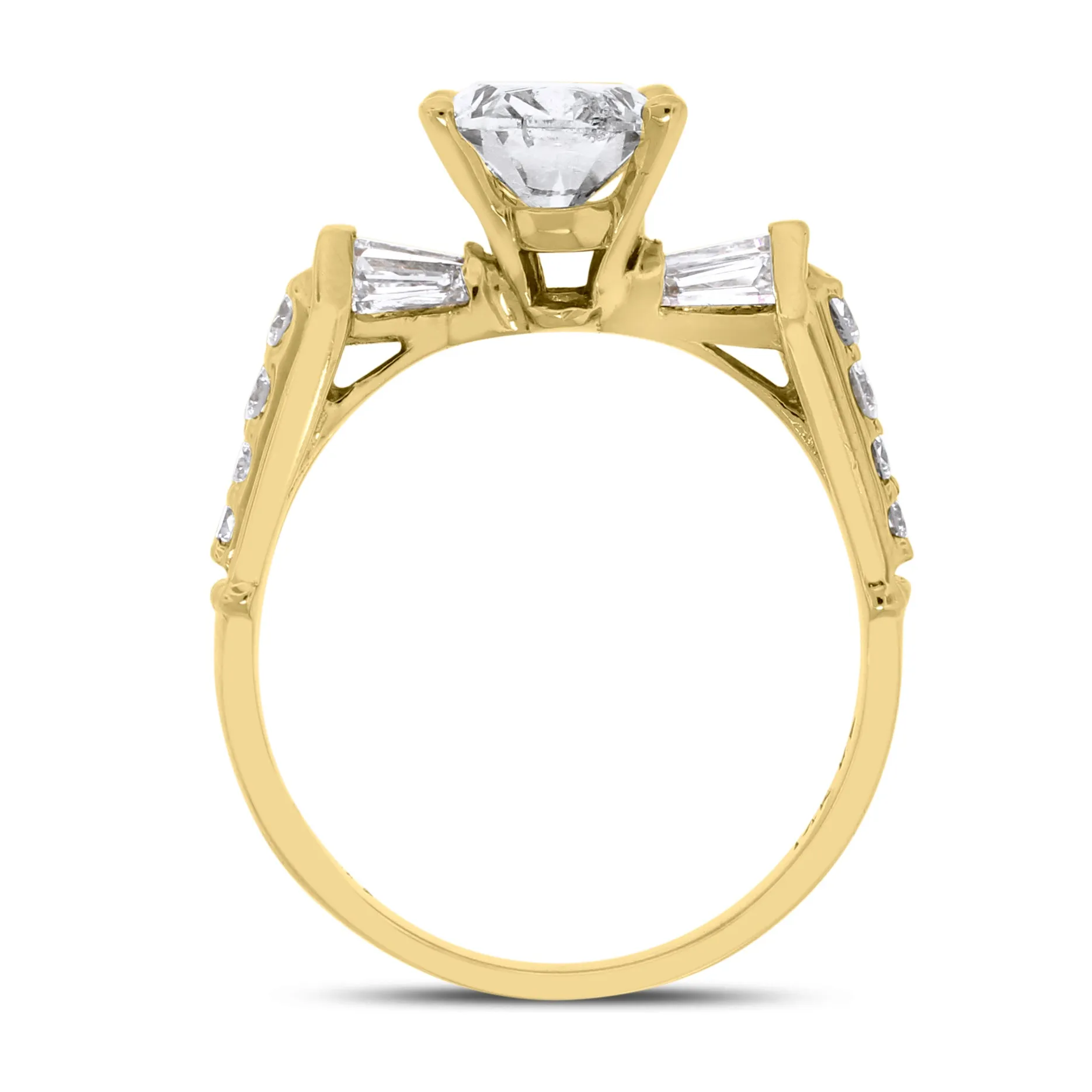 Cynthia Engagement Ring (1.62 ct Oval Diamond) in Yellow Gold