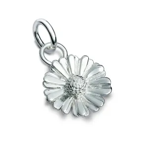 Daisy Flower Silver Charm