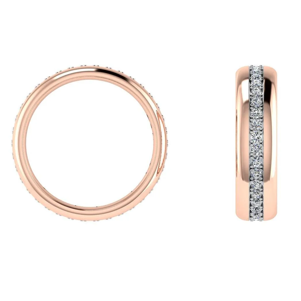 Diamond Wedding Band Rose Gold