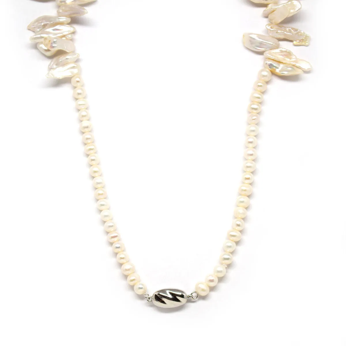 Elegant Biwa Pearl Necklace