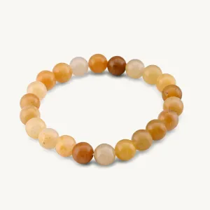 Elegant Yellow Jade Bead Bracelet