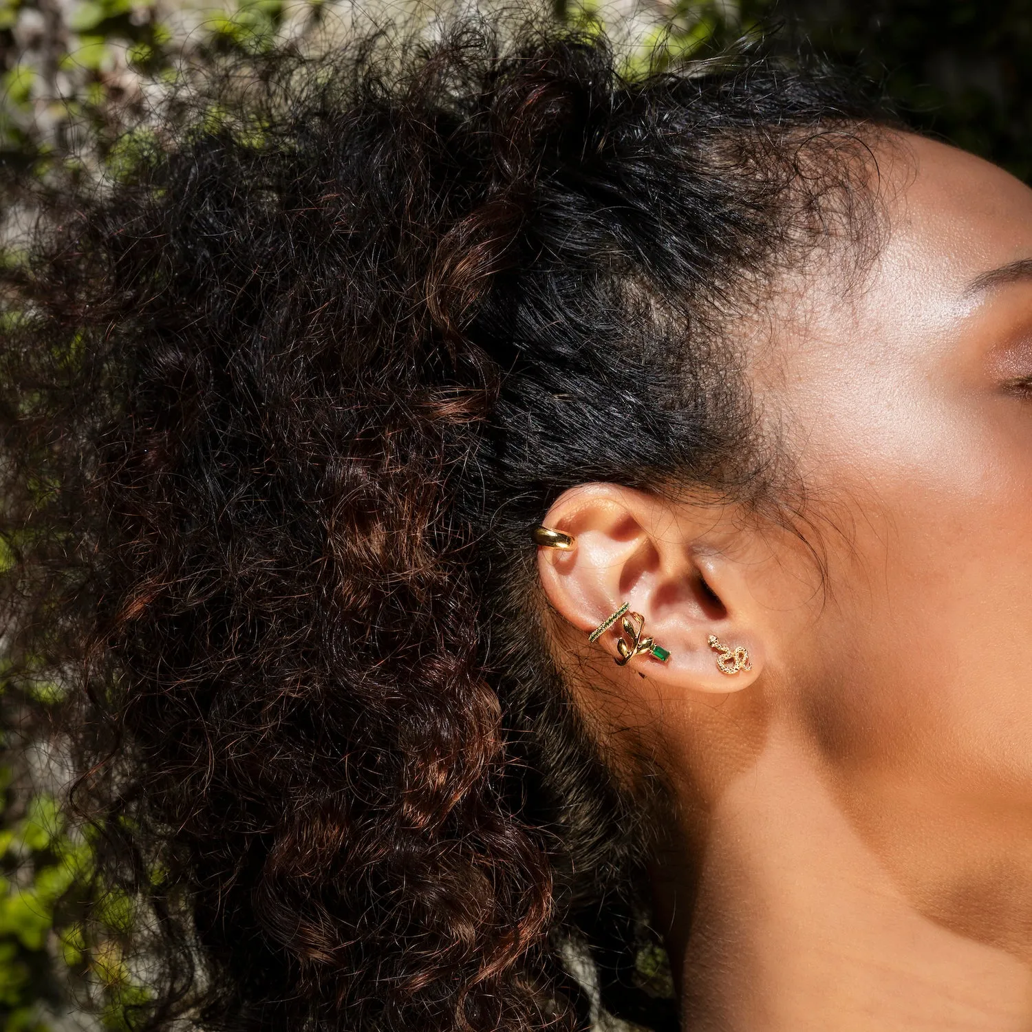 Emerald Baguette Stud Earrings