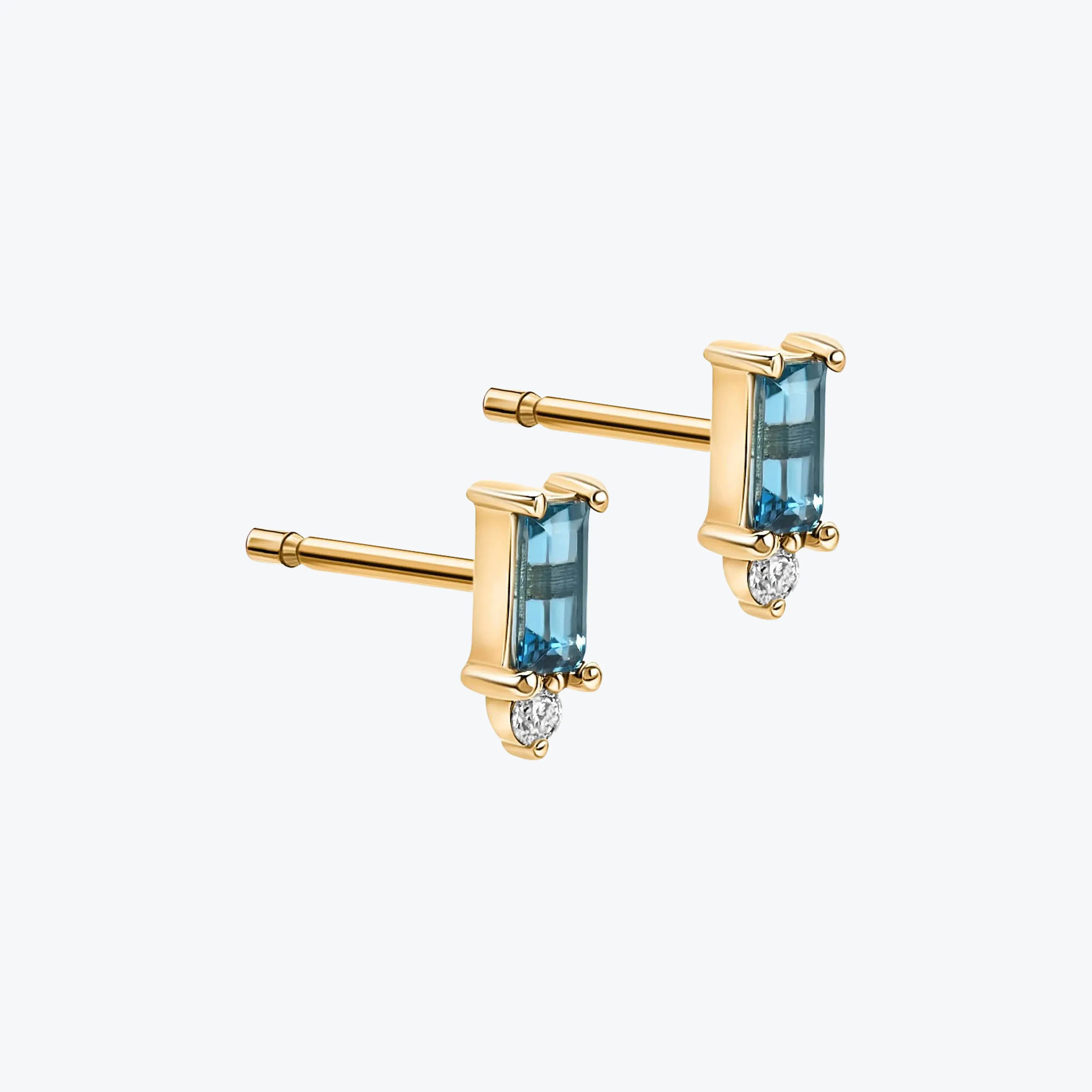 Emerald Cut Studs