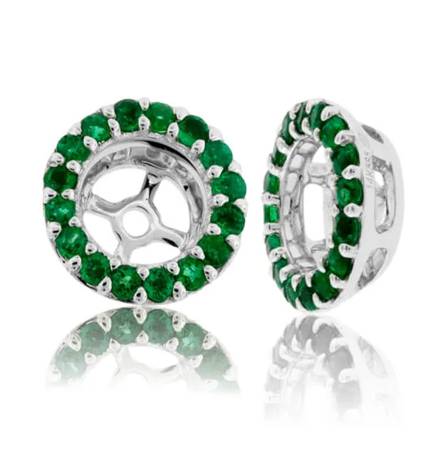 Emerald Halo Earring Jackets for Stud Earrings