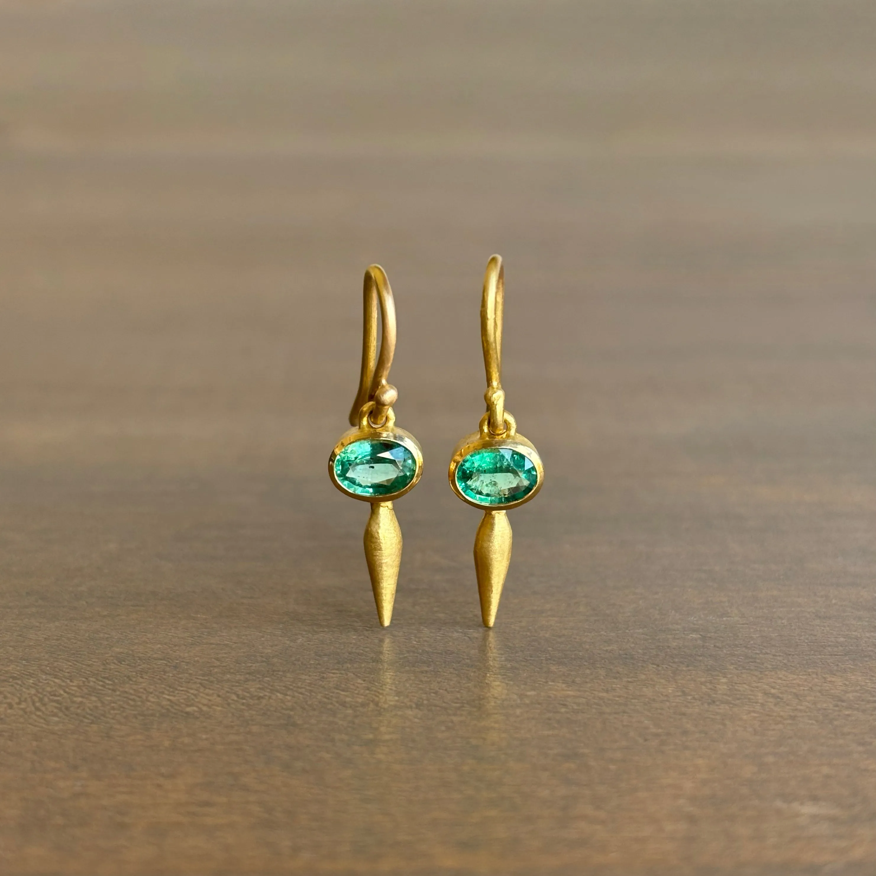 Emerald Pod Drop Earrings