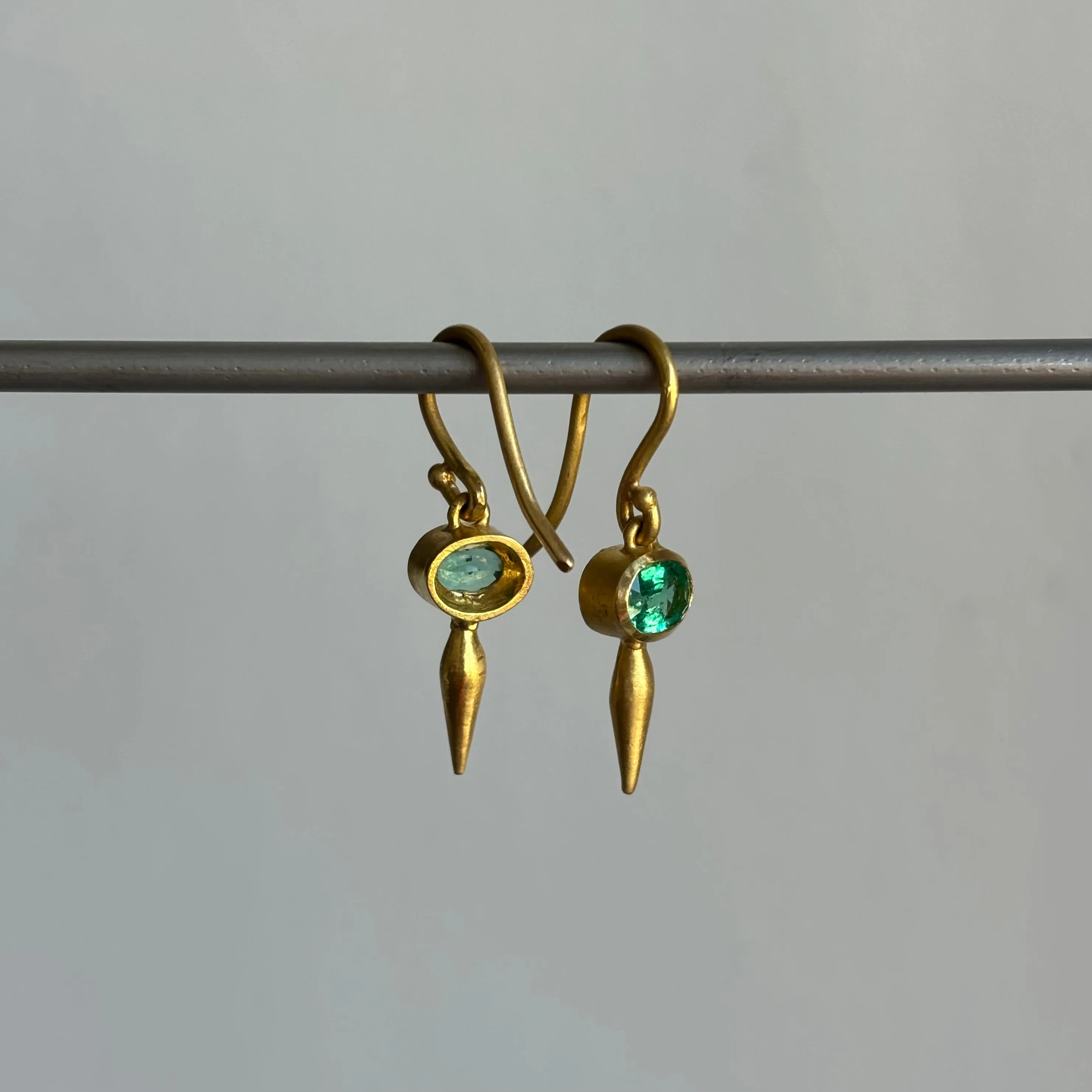 Emerald Pod Drop Earrings