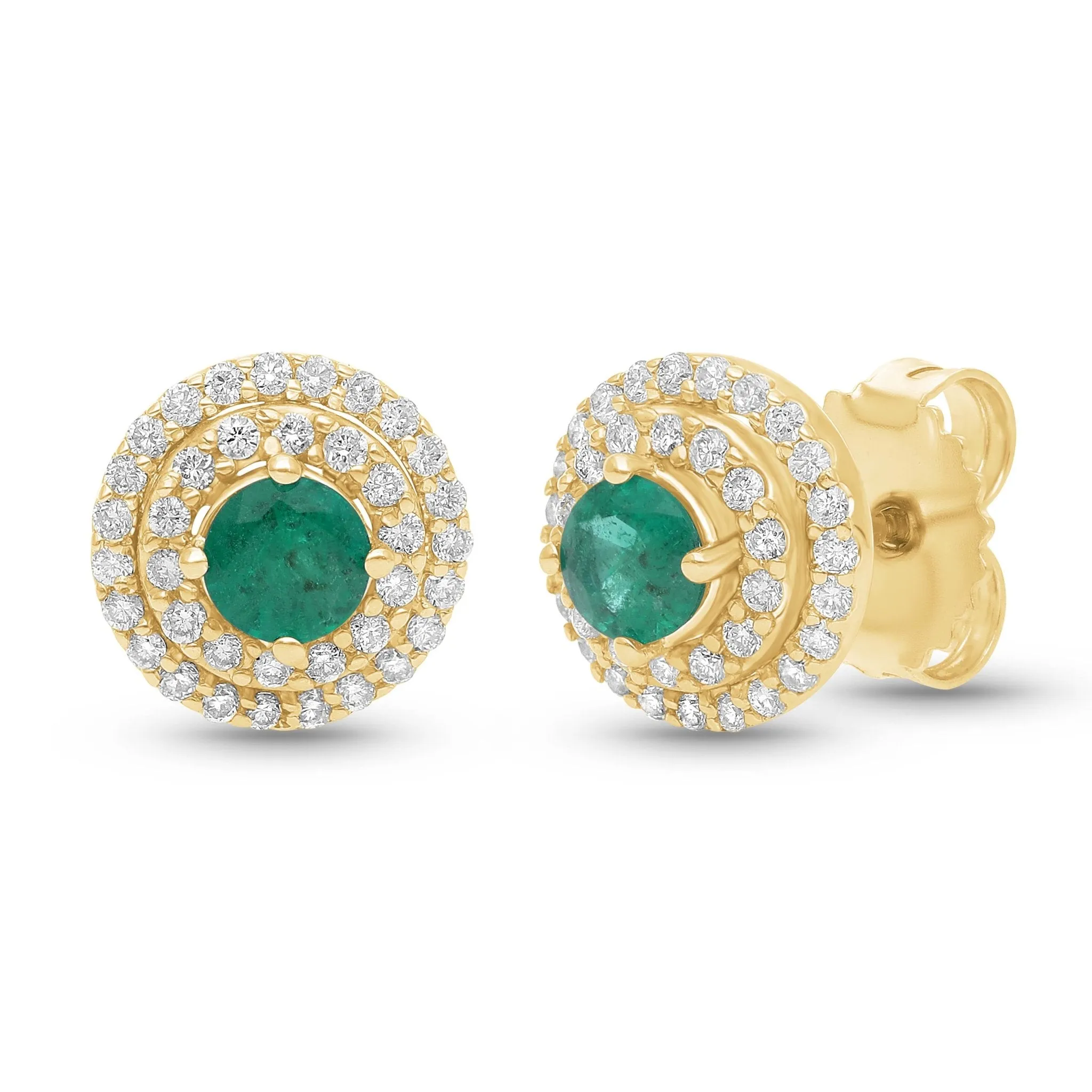 Esmeralda Double Halo Earrings - WG