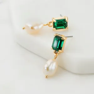 Faith Pearl Earring | Emerald