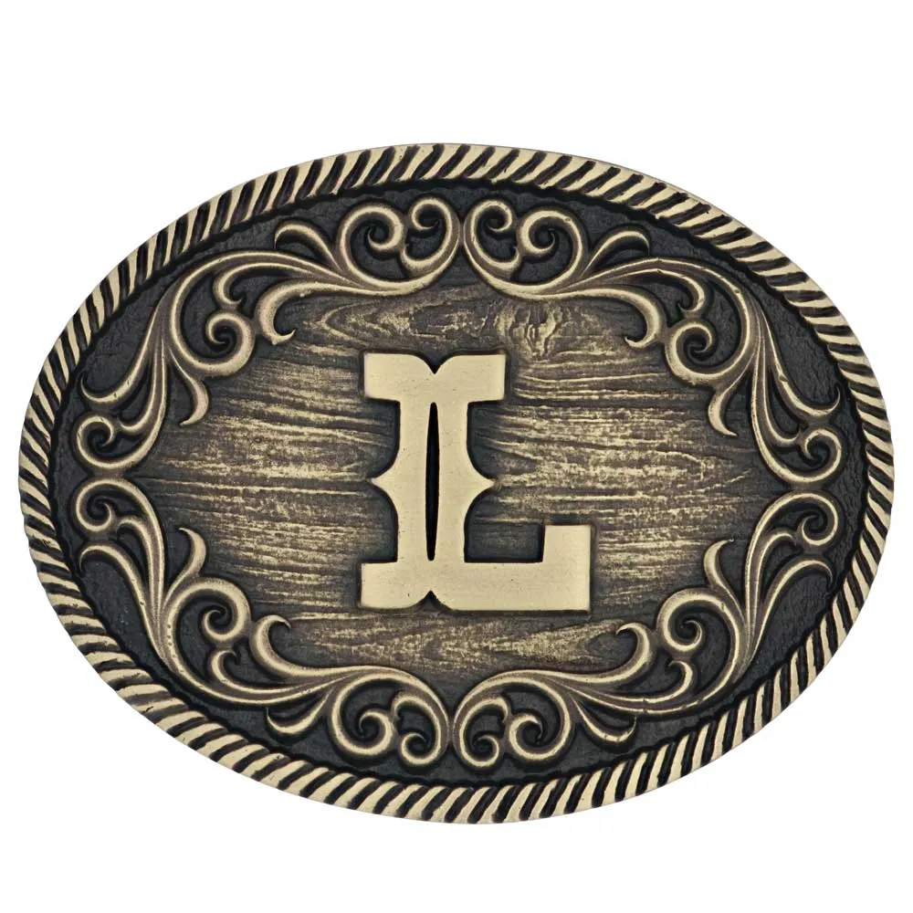 Filigree Initial J Attitude Belt Buckle