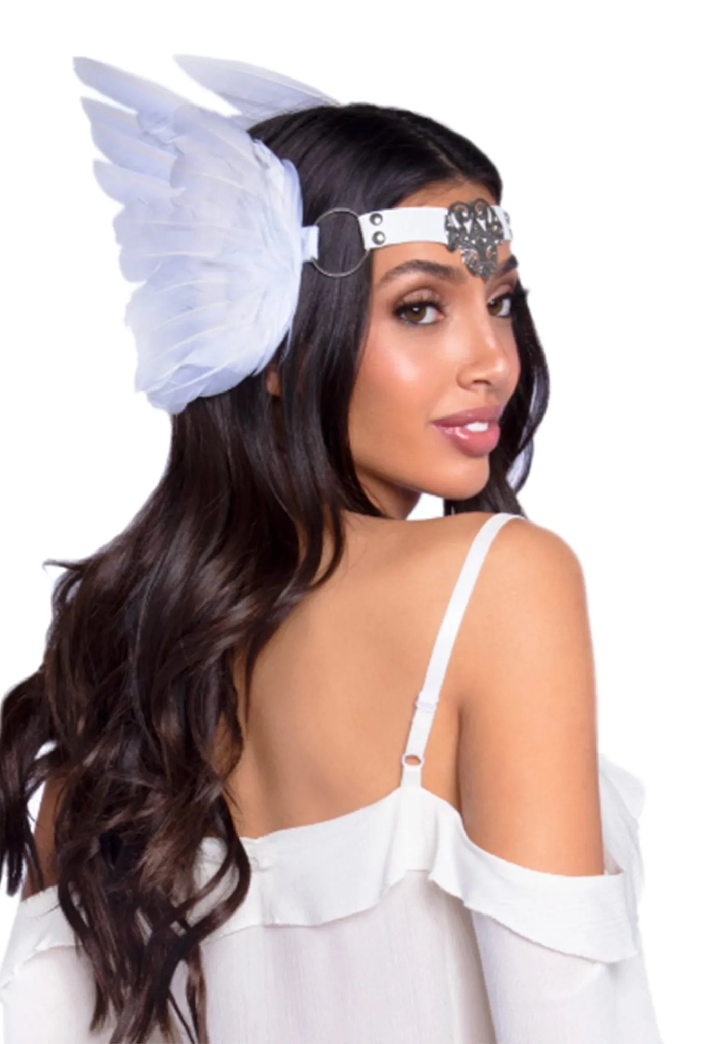 Filigree Medallion Feather Headband