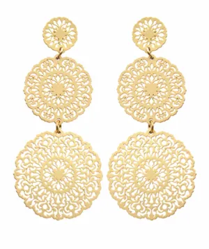 Filigree Tiered Drop Earrings *Gold or Silver*