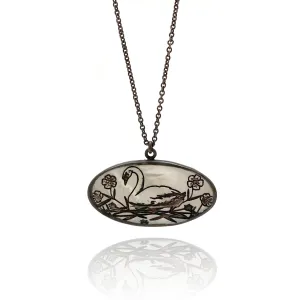 Floral Swan Necklace